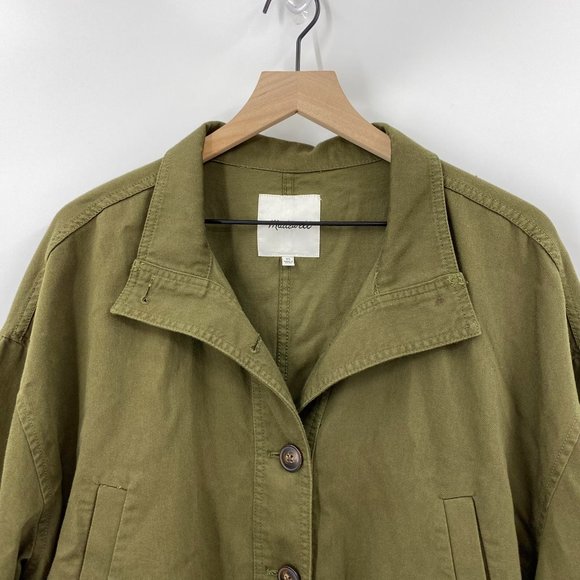 Madewell Highbury Military Jacket in Kale Green Size XL - Picture 5 of 10